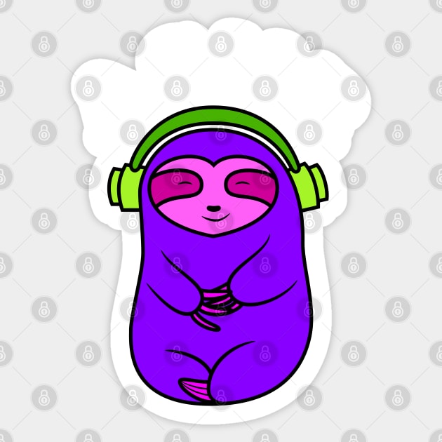 Purple Sloth ASMR Sticker by SubtleSplit